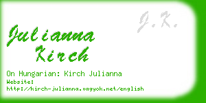 julianna kirch business card